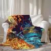 Double Blanket for Bed Kawaii L-Lucarios Throw Blankets and Camping New Year Furry Bedspread the Anime Home Decoration Sofas Nap