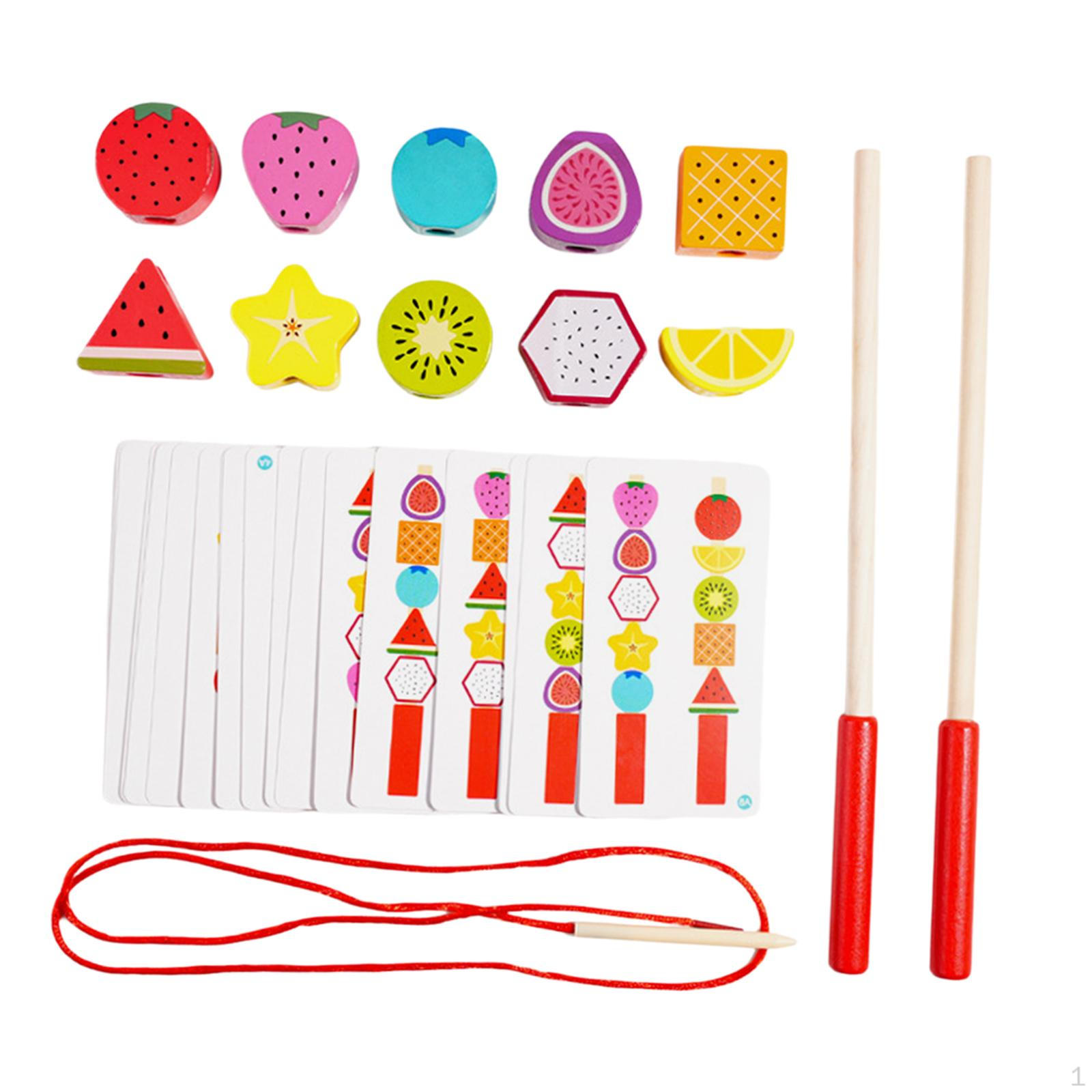 

Beads Sequencing Toy Fine Motor Skills Development Sequence Game Matching Observation Travel