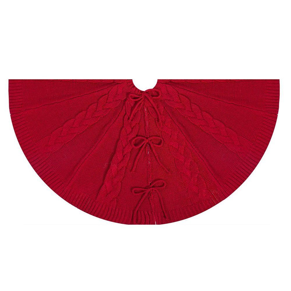 

Креативная красная вязаная юбка в виде рождественской елки, традиционная мягкая юбка в виде елки, круглая складная рождественская елка, сувениры для вечеринки