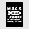 Moab Mother Of All Bombs Metal Sign Cinema Garage Pub Garage Custom Garage Decoration Tin Sign Poster