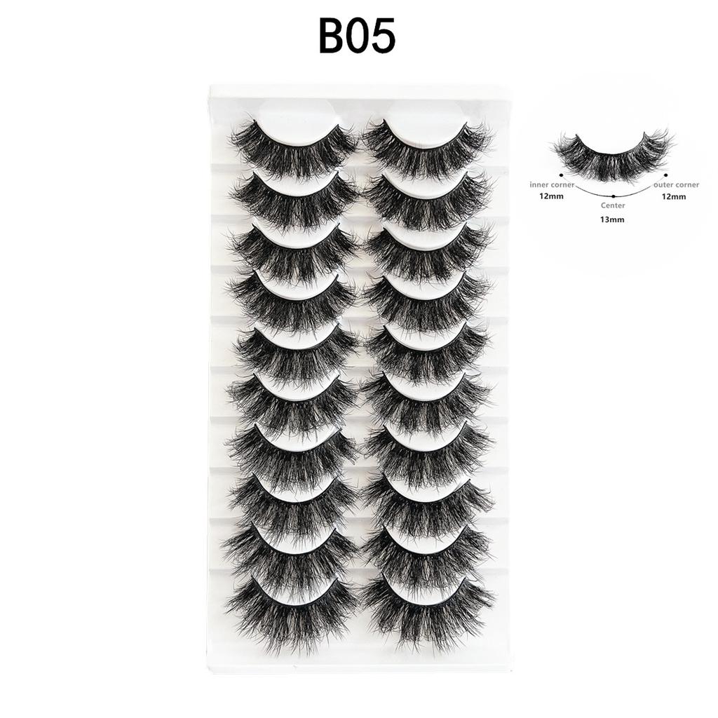 Messy Fried Hair Artificial Imitation Mink Eyelashes False Eyelashes Faux Mink Eyelashes Ten Pairs