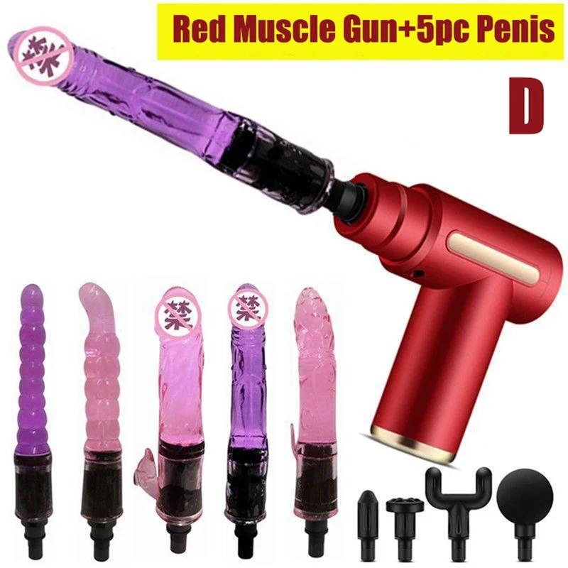Portable Fascial Massage Gun Sex Machines For Woman Automatic Dildo Vibrator Female Masturbator Enhance Pleasure Sex Toys Adult