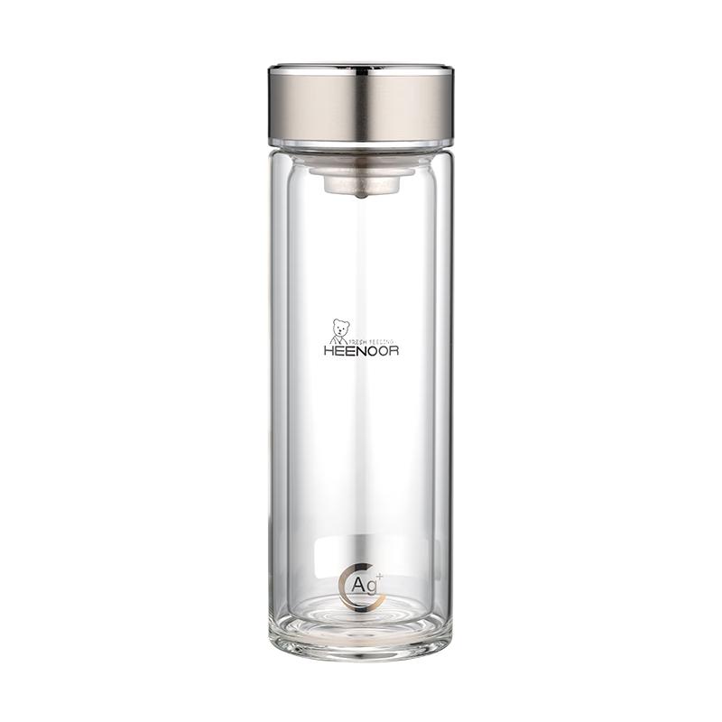HEENOOR Double-Layer Glass Tea Infuser Bottle