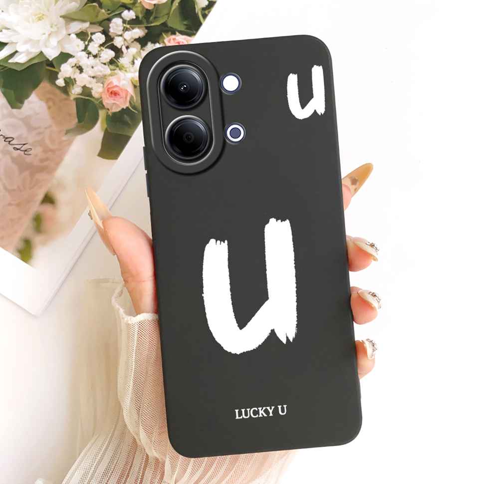 For vivo Y05 4G Case Fashion Simple Letters A-Z Silicone Back Cover For Vivo Y11D VIVO Y05 4G Bumper Phone Cases Shockproof