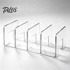Acrylic Magazine Rack for Students Clear File Holder, L-Shaped Desk Organizer, Sturdy Desktop Document Holder Folder Rack, Documents Magazines