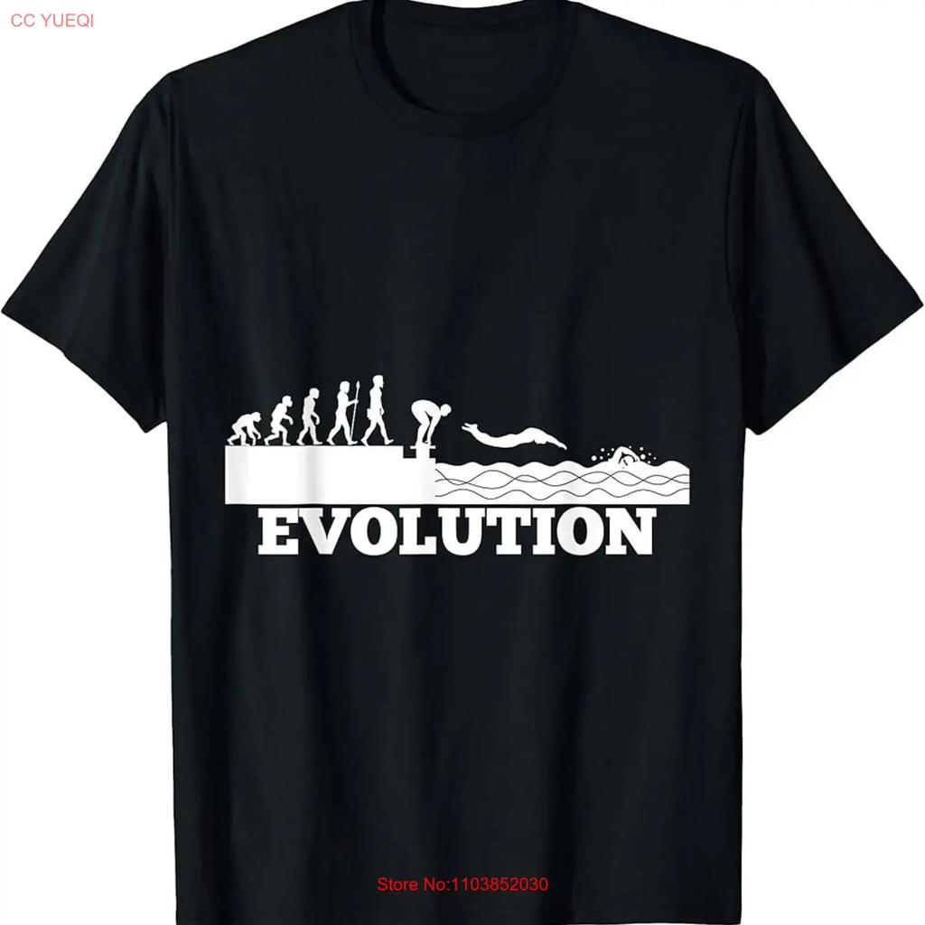Fun Evolution Swimming Pool Swim Sport Lover T Shirt Vintage Washed Stylish Streetwear Stretched Breathable Homme Graphic