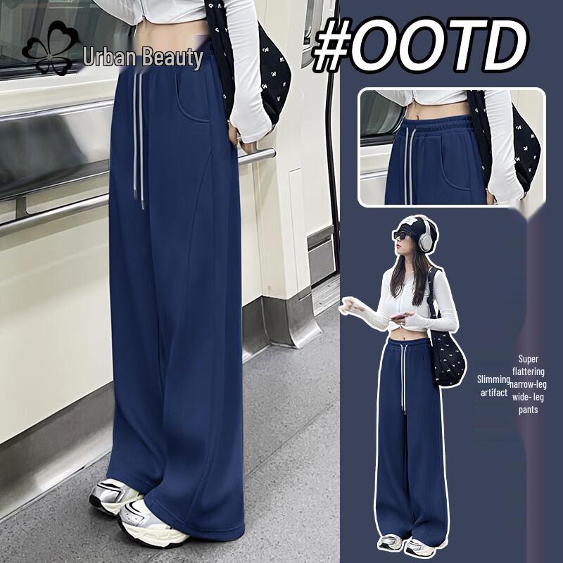 Damskie spodnie codzienne z wysokim stanem i prostymi nogawkami