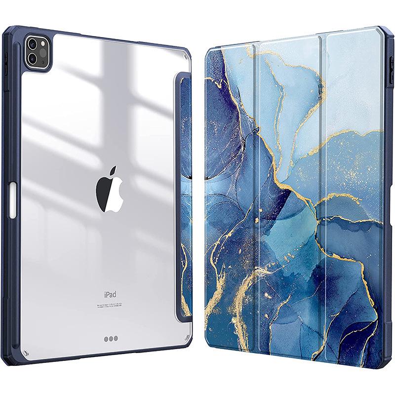 Compatible Acrylic Protective Case with Pen Slot for iPad 11 Air 4 & iPad Pro 13, M4 Leather Edition