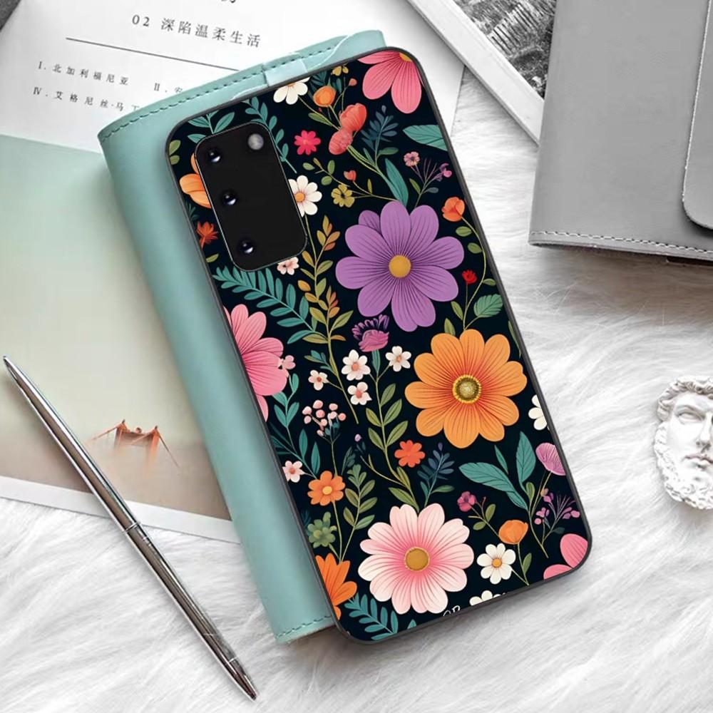 Petal Leaf Diagram Phone Case For Samsung S 9 10 20 21 22 23 30 23 24 Plus Lite Ultra FE S10lite Fundas