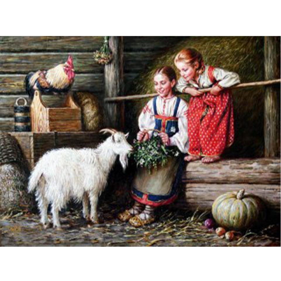 5D Diamond Painting Cat Dog Sheep Horse Diamond Mosaic Animal Full Square/Round Diamond Embroidery Picture DIY Wall Decoration