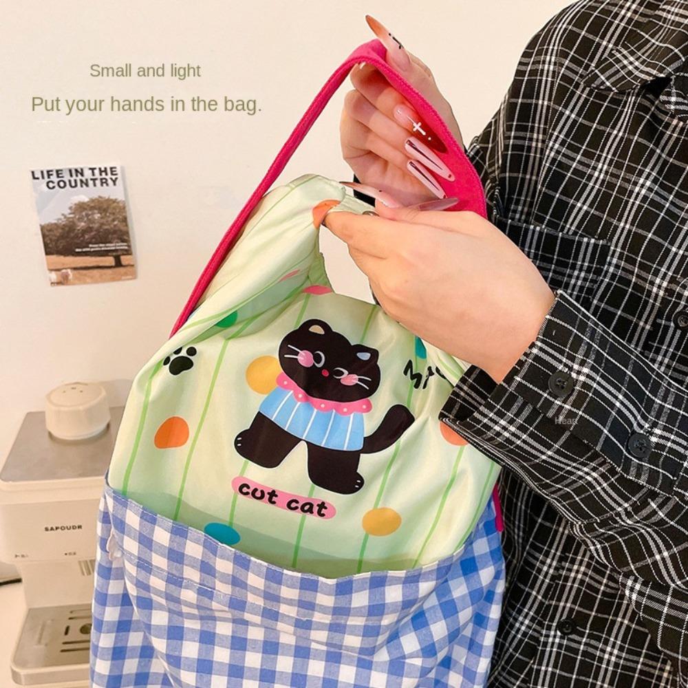 Lightweight Insulation Handbag Large Capacity Food Storage Pouch Cute Thermal Lunch Bag  Travel