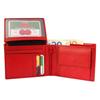 Portefeuille - EXCELLANC - Kazem - Cuir véritable bovin - Rouge - Format horizontal compact