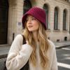 Ear Protection Bucket Hat Coldproof Knitted Fisherman Hat Fashion Warm Cap  for Women