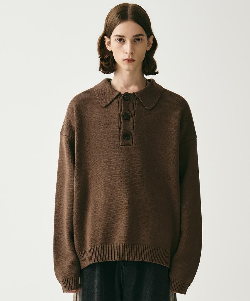 AVANDRESS Kamen Collar Knit Charcoal