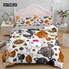 Cat Duvet Cover Set Digital Different Color Cartoon Cute Cat Bedding Set Bedclothes Double Queen King Size Polyester Qulit Cover