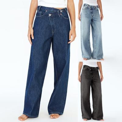Women's Loose Fashion Jeans High Waist Retro Wide Leg Jeans Street