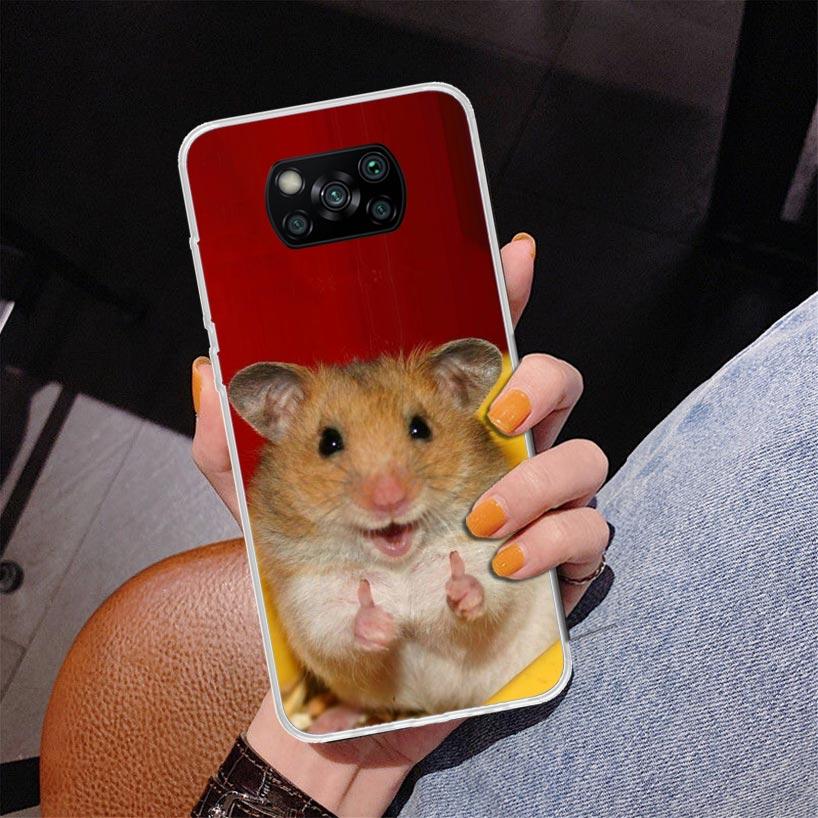 

Cute Lovely Pet Hamster Phone Case For Xiaomi Poco X7 X6 X5 Pro F7 Ultra Redmi 15C 15 13C 13 12C 12 10 10A 10C 9 9A 9C 9T Cover Redmi 12