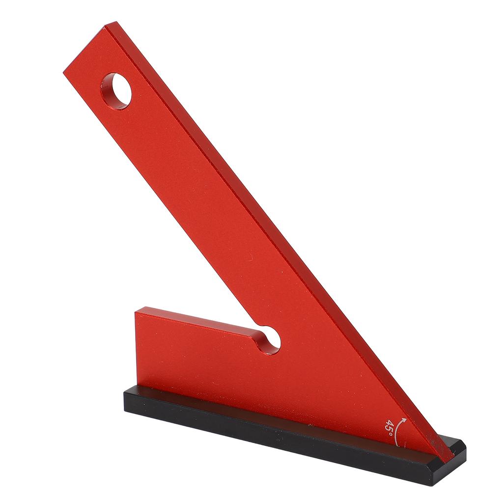 45 Grad Maschinenschlosser Ingenieur Winkel Quadrat Winkelmesser Aluminiumlegierung Messwerkzeug mit Sockel