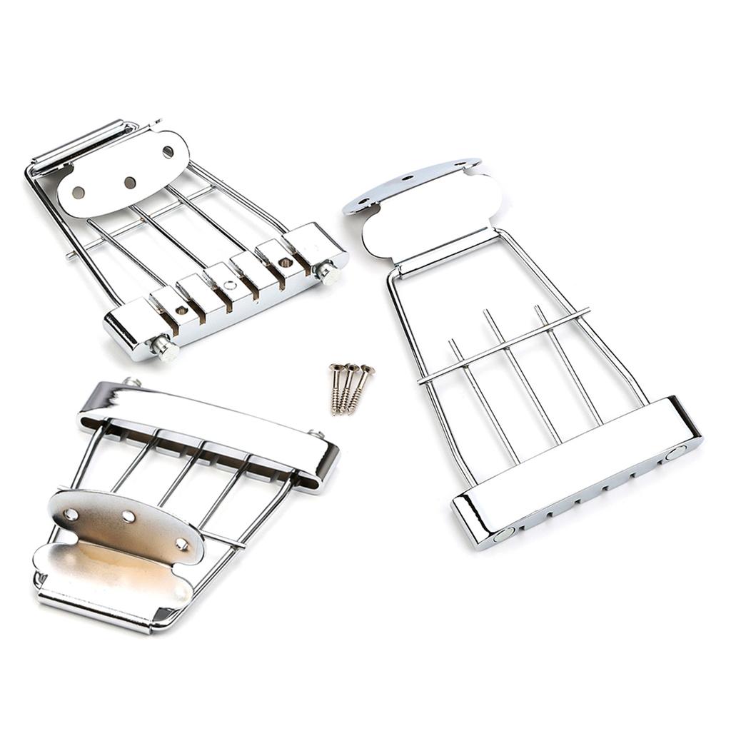 Metal Hollow Guitar Bridge Tailpiece 6 String Bass Guitar Trapeze Tailpiece Replacement Electric Guitar Accessories