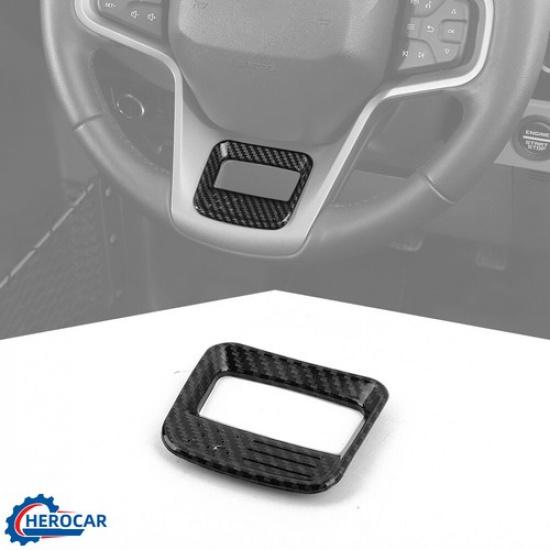 Carbon Fiber Steering Wheel Trim Frame Panel Cover Decoration For Ford Bronco
