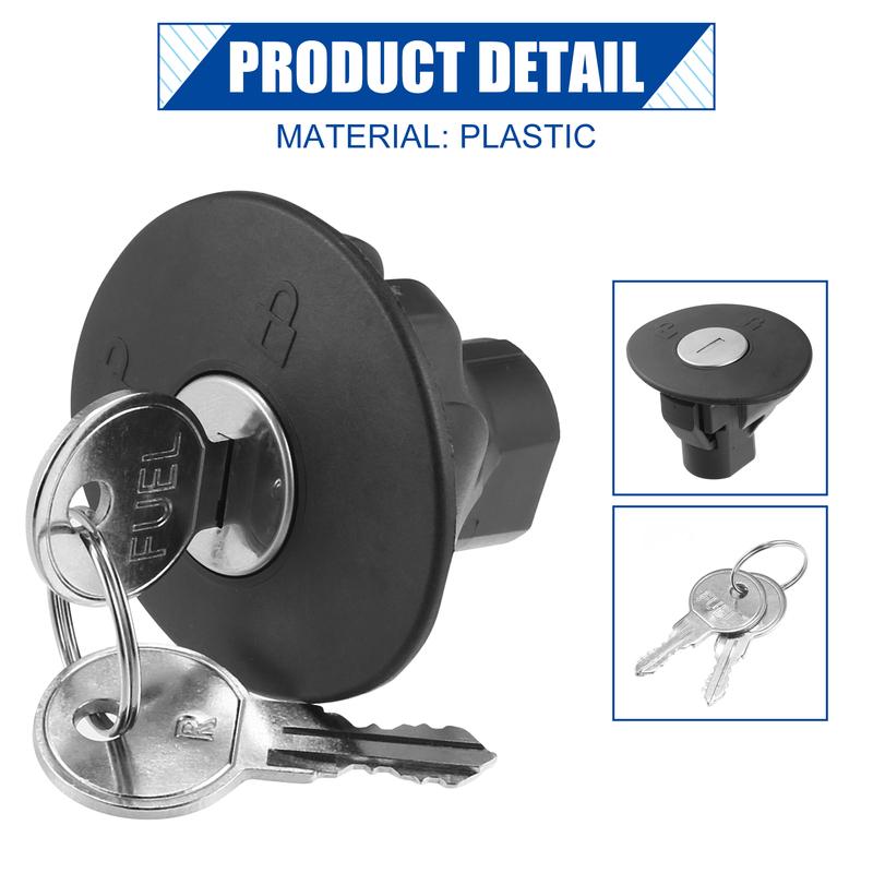 X Autohaux 8U5Z-9C268-B Car Locking Lock Fuel Plug Gas Cap Oil Fuel Tank Filler Cover with Key for Ford Explorer 2008-