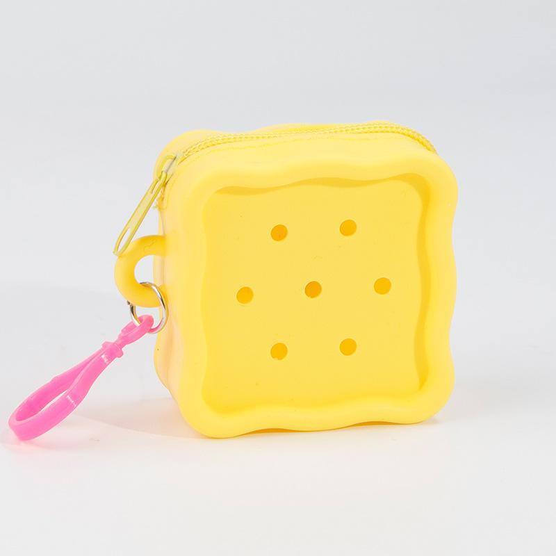 Soft Silicone Zipper Coin Purse Stain Resistant Multi Card Slot Holder Mini Money Pouch for Vacation Trips