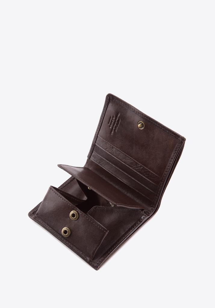 Wittchen Women's Leather Wallet With Coat Of Arms, Snap-On, Brown, Natural Leather