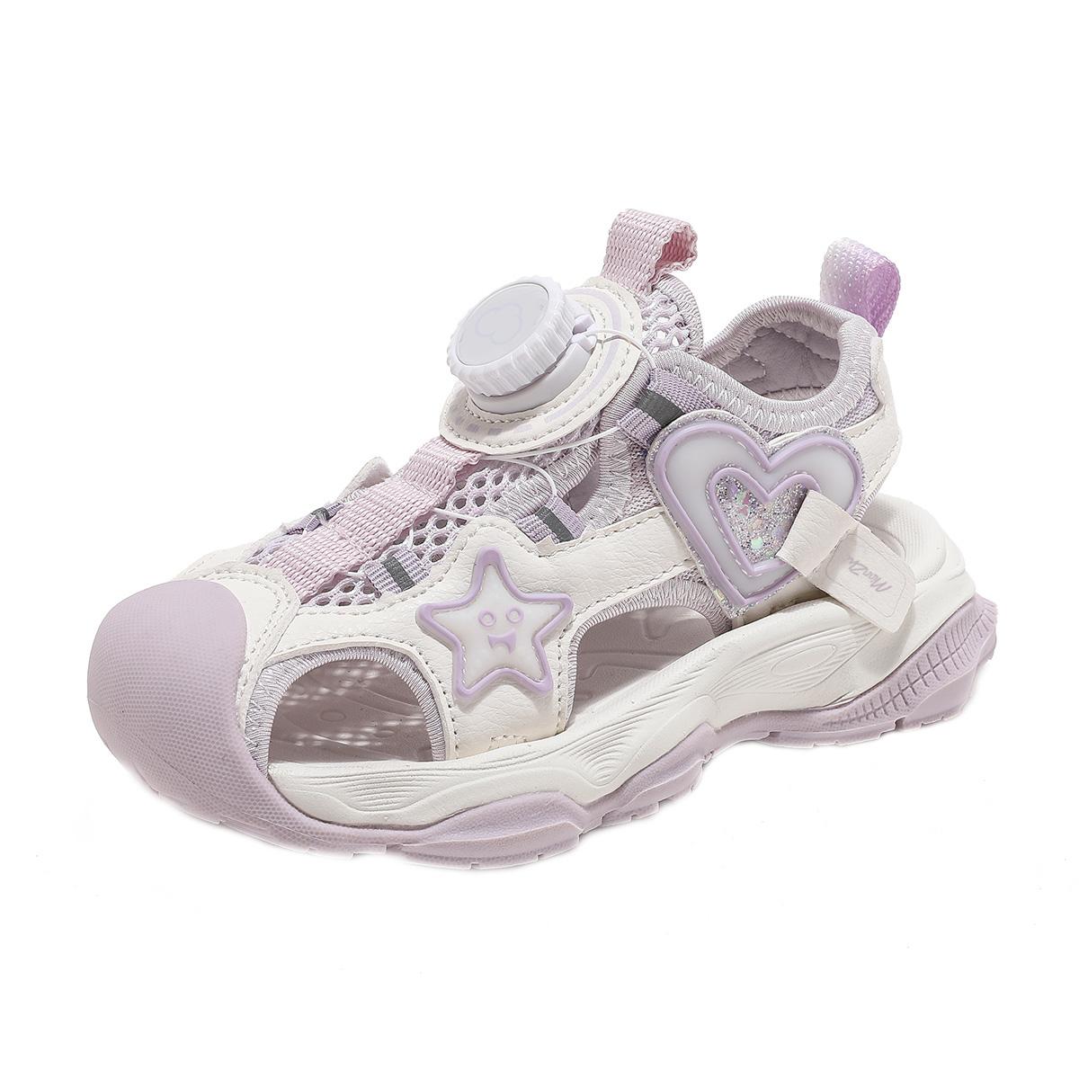 

New Summer Sandals Quick Lace Sports Closed Toe Girls Shoes 37