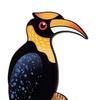 2 Stück Nashornvogel Tür Eckendekoration Dekorative Türrahmenaufsätze Abziehen und Aufkleben Kein Bohren Wasserdichte Wanddekoration für Innen Außen