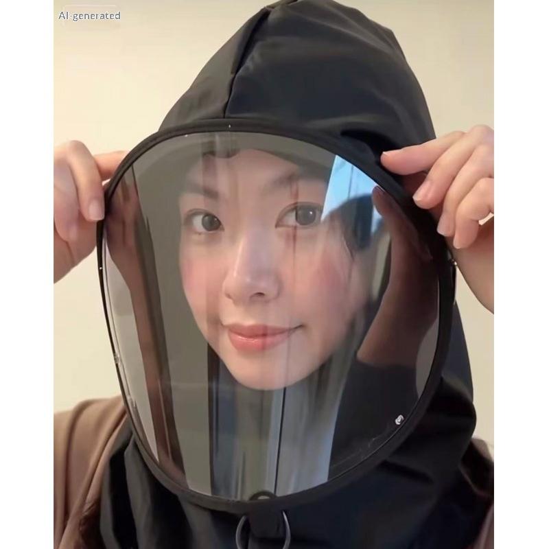 Cappello da Cucina da Donna Berretto da Cucina Scudo Anti Schizzi d'Olio Copri Viso Copricapo Protettivo Riutilizzabile Maschera Antipolvere per Spruzzi di Cottura Apicoltore da Fattoria