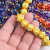 10pcs 12mm Round Pumpkin Shape Spots Handmade Lampwork Glass Charm Loose Beads for Jewelry Making Accessories DIY Crafts Findings
