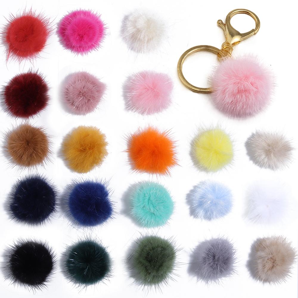 10pcs 3cm Faux Mink Fur Pompom Colorful Fur Pom Poms Balls For DIY Handmade Clothing Sewing Headwear Earrings Decor Accessories