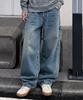 Neseupaseutyudio Root Carpenter Balloon Wide Washed Denim Pants 4 Colors [Nspd_3018] (B Type)