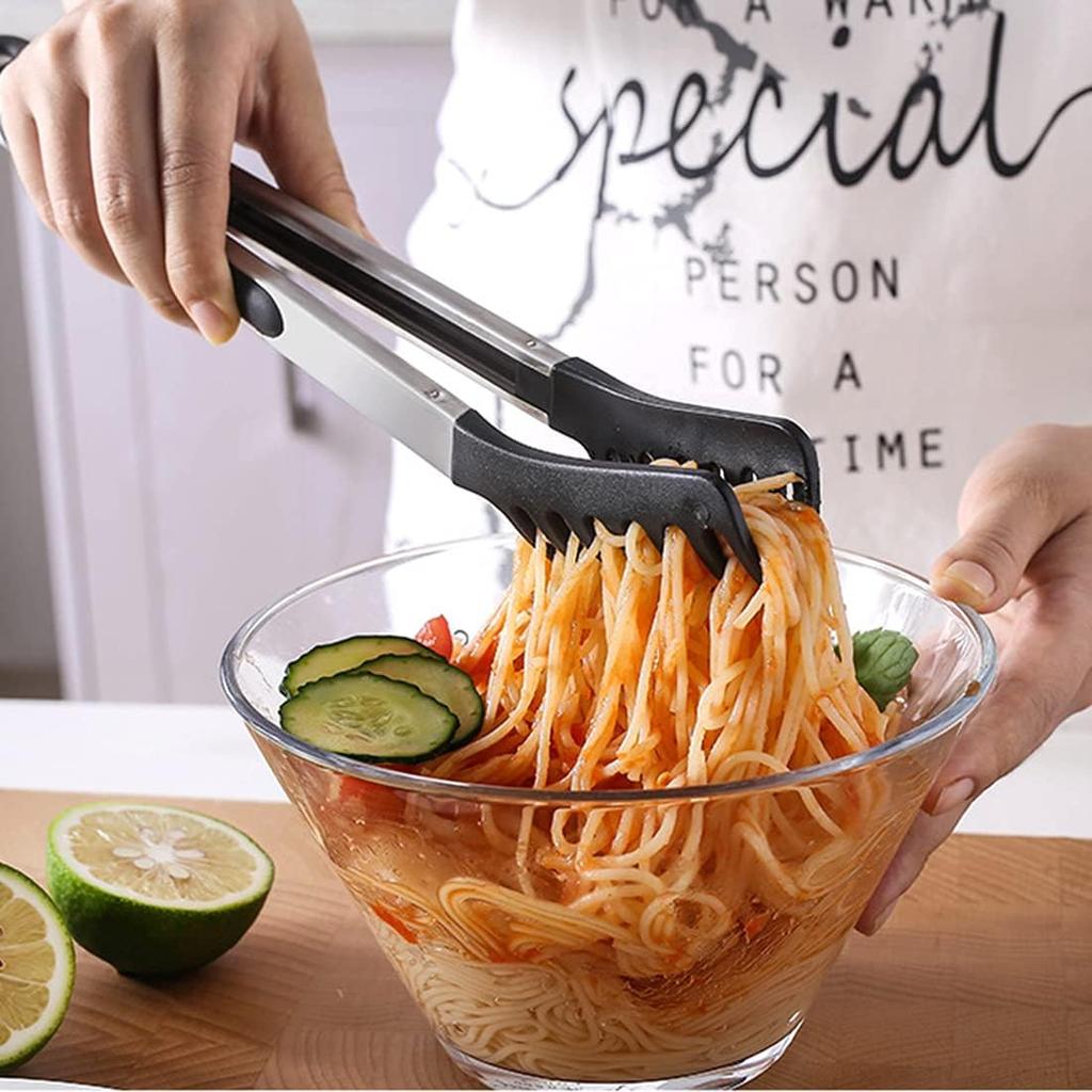 2/1PCS Kitchen Spaghetti Tong Multi Functional Pasta Tongs with Teeth Chuck Heat-resistant Food Serving Tong Noodles Clips