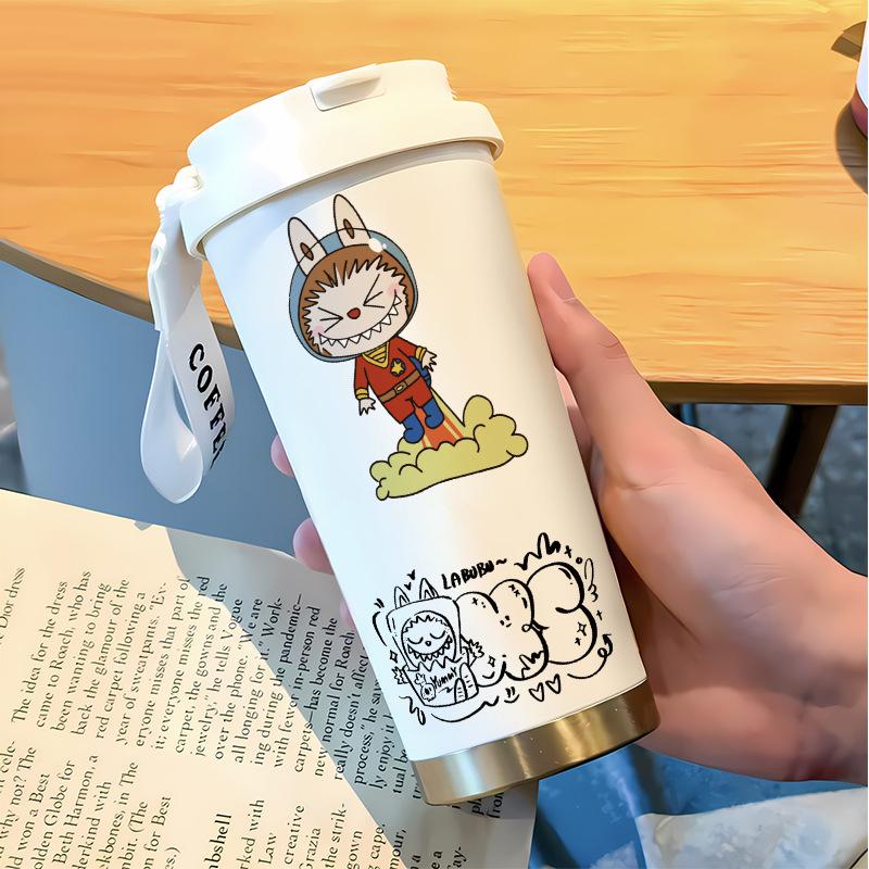 Slámkový hrnek na vodu Velká kapacita 316 Nerezová ocel Vysoká hodnota Termoska na dvojí pití Hrnek na kávu do auta