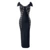 Black Two-Way Bandage Split Evening Gown