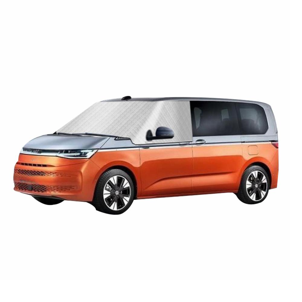 Silver Car Windshield Sunshine Shield Winter Sunshine Cover Front Window Ice Frost Outdoor Protection Snow Sun Cover For VW T7