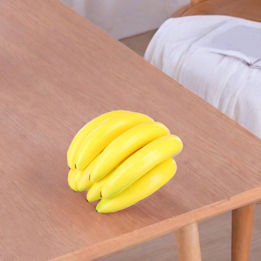 Lifelike Banana Bunch Artificial Plastic Fake Fruits Decor Prop Party Decor