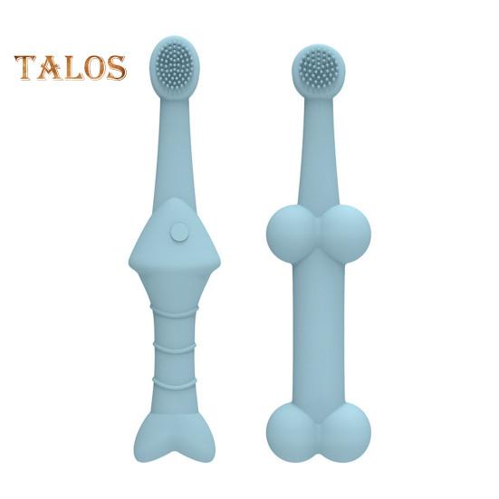 

2 шт., силиконовая зубная щетка для домашних животных, зубные щетки для собак и кошек, набор для чистки зубов домашних животных, мягкая щетина, инструмент для ухода за зубами для больших и маленьких домашних животных синий