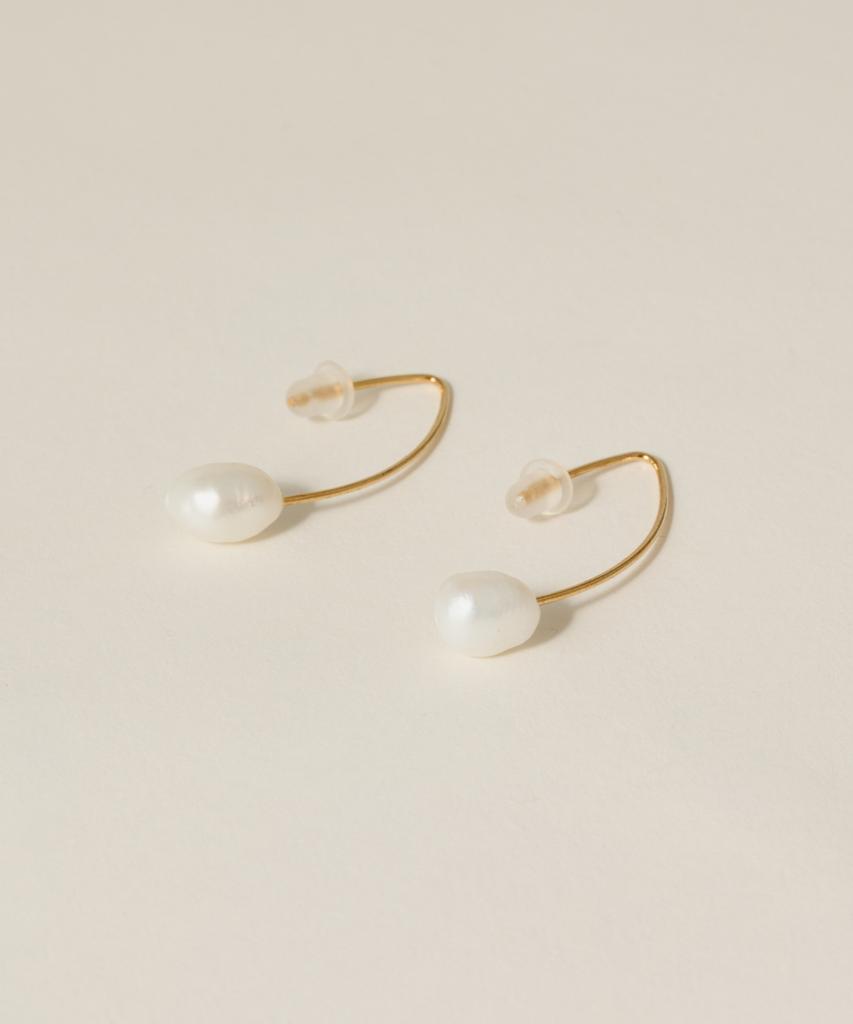 Novice Tokyo Drop Pearl Pierce [Silver925] / Gold