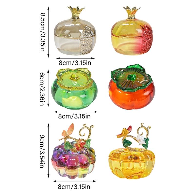 Pumpkin Shape Nail Dappen Dish for Acrylic Nails Glass Crystal Acrylic Powder Holder with Lid Dappen Dish Cup