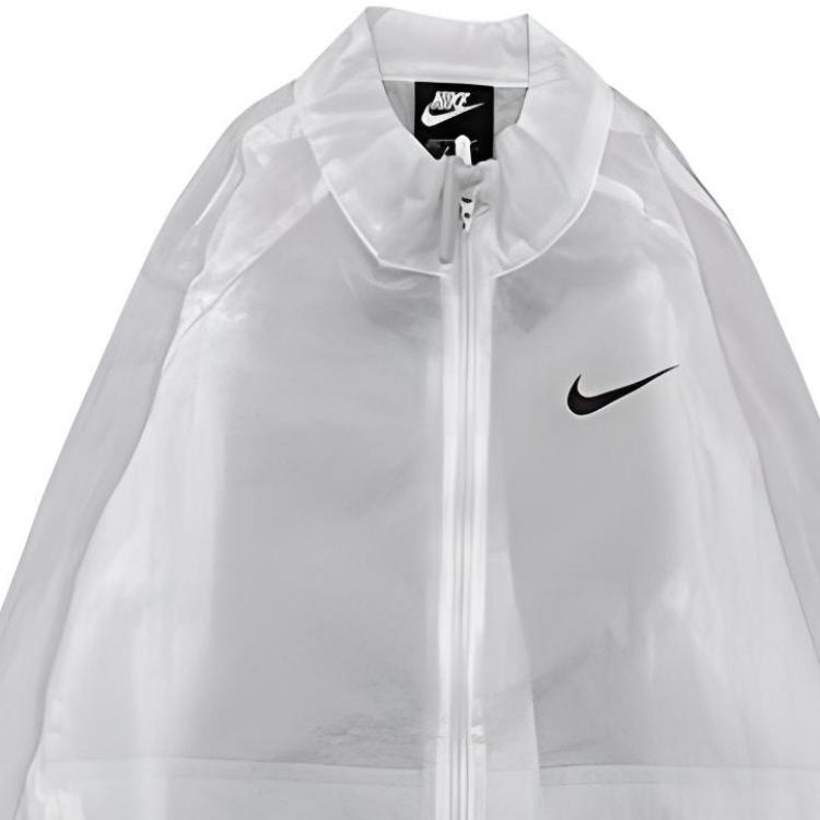 Nike Printed Logo Zip-Up Long Sleeve Jacket Spring Women jackets White DC3942-100