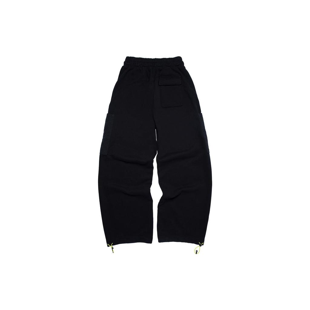 Li Ning Solid Color Side Pocket Elastic Waist Straight Leg Casual Pants Men Bottoms Black AKLSC81-2