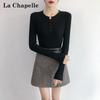 La Chapelle Women's Slim-Fit Knit Button Cardigan