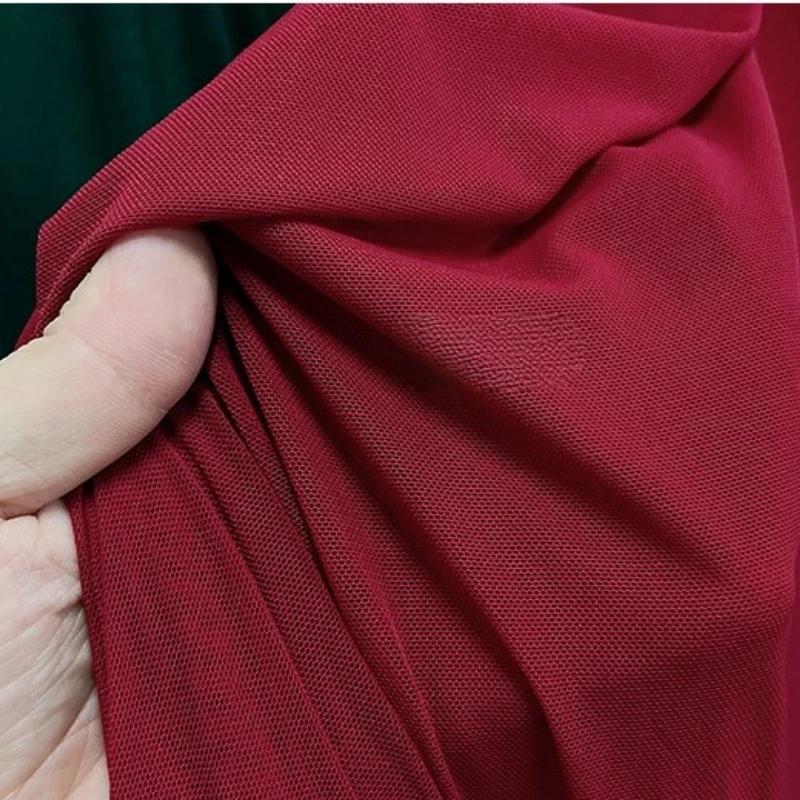 Wide 150cm Nylon Mesh Fabric Spandex High Elastic Dense Black White for DIY Sewing Lace Shirt Stockings