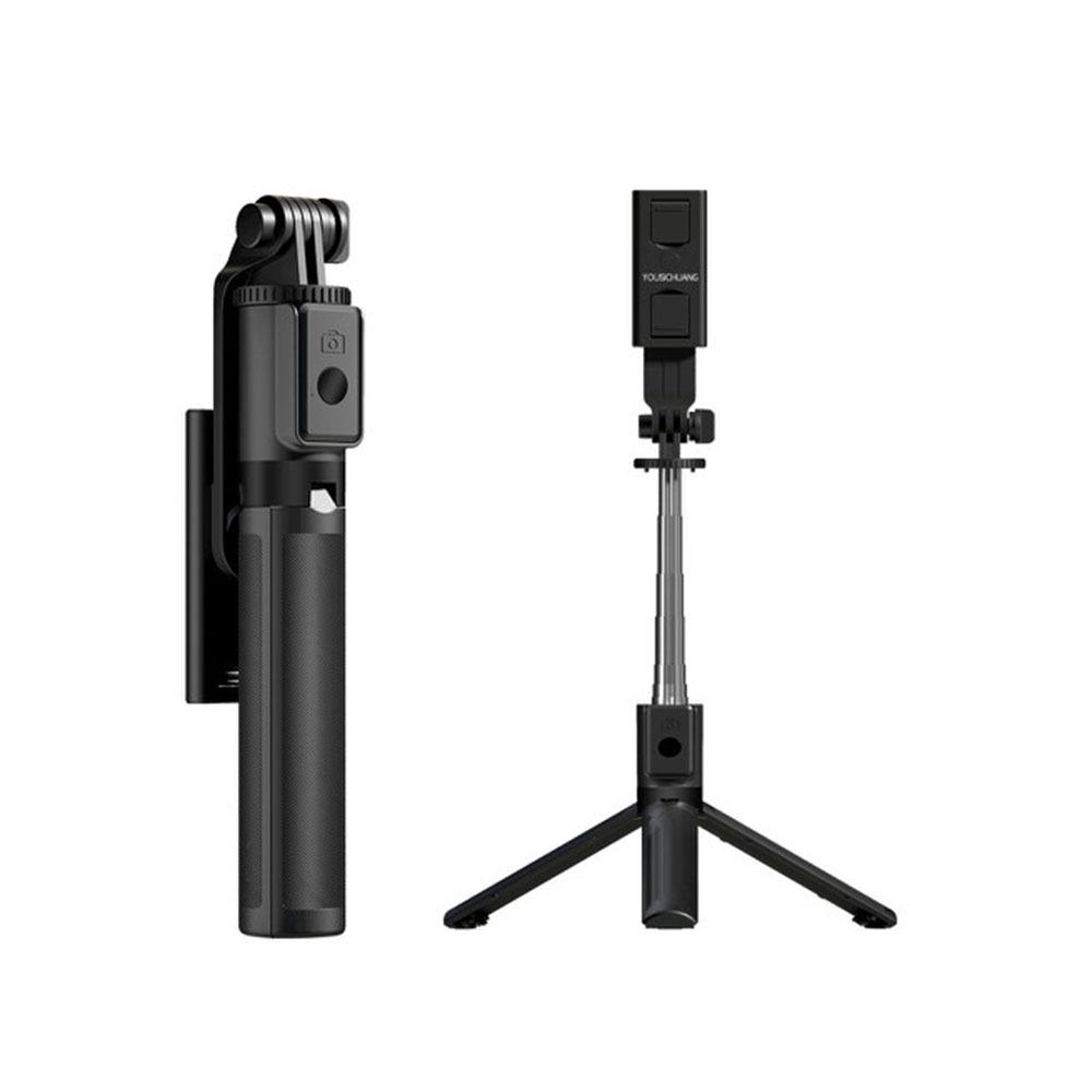 Extendable Pole Selfie Stick Tripod Bluetooth Remote Bluetooth Selfie Stick Travel Vlog