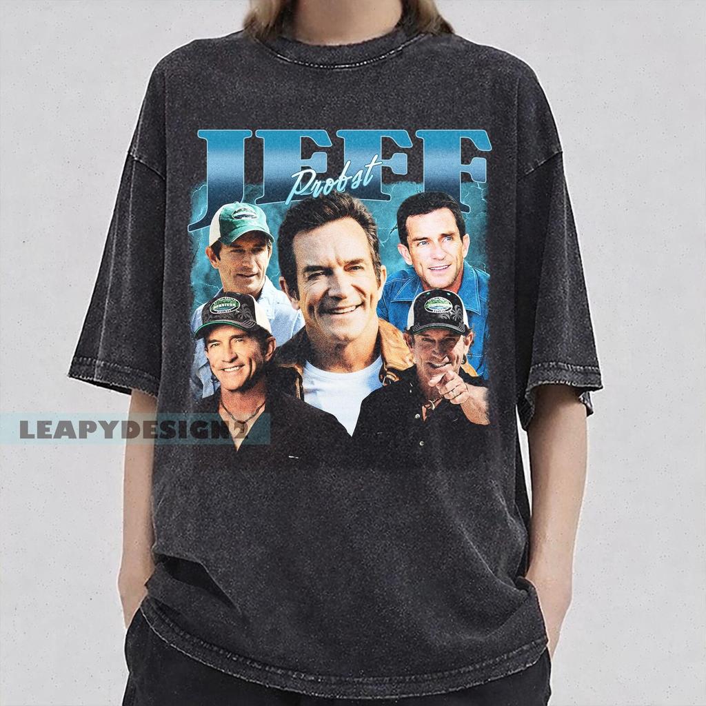 Jeff Probst Vintage Survivor TV Show Graphic Tee, Retro Reality Fan Shirt