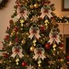 6Pcs/Set Creative Christmas Bows Hanging Ornament Christmas Tree Charm  Xmas Party Supplies