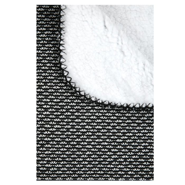 Plaid 130 x 160 cm sherpa kookie noir