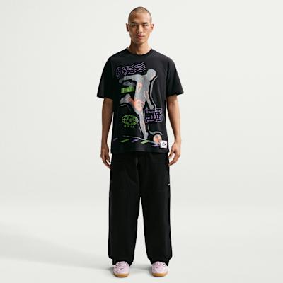 Men's Nike Sportswear T Shirts Men's Black Crew Neck Moderate